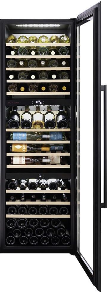 Dunavox Built In Wine Cooler DX-89-246TB - Black Glass