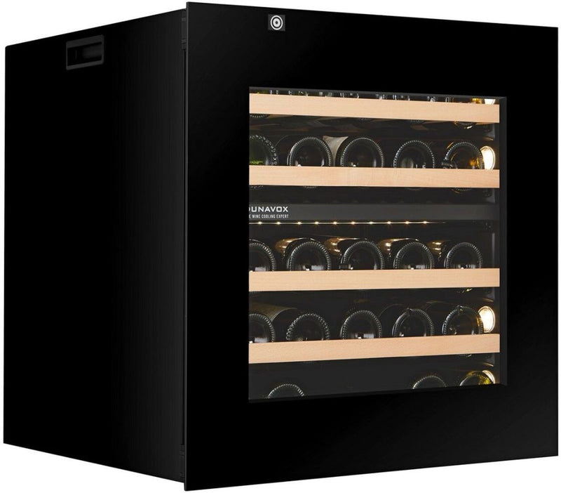 Dunavox Built In Wine Cooler DXB-26-69DB-TO - Black Glass