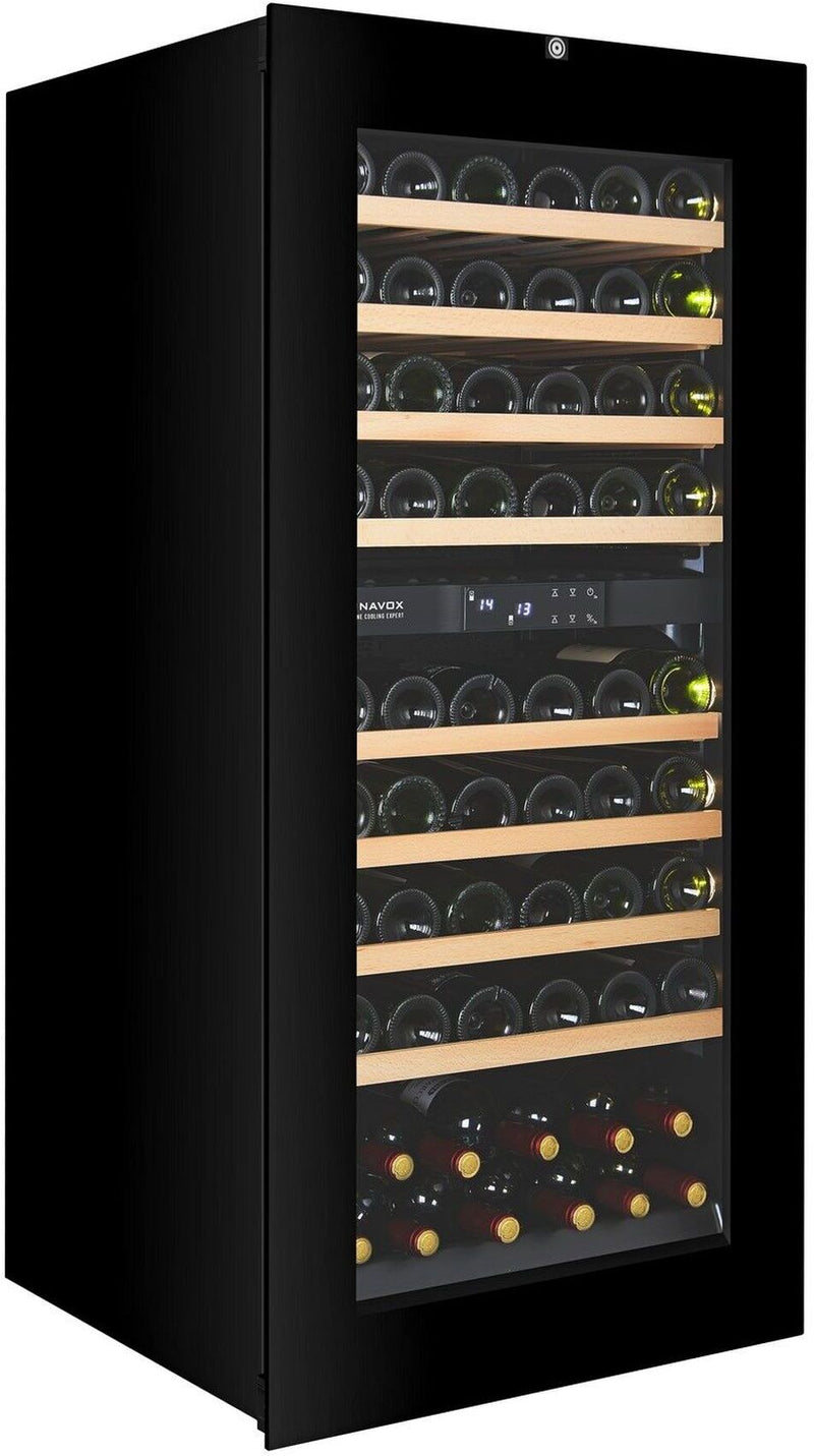 Dunavox Built In Wine Cooler DXB-65-154DB-TO - Black Glass