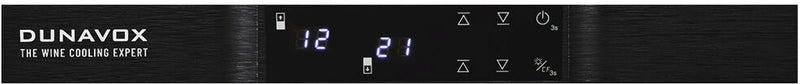 Dunavox Built In Wine Cooler DXJ-26-69DB - Black Glass