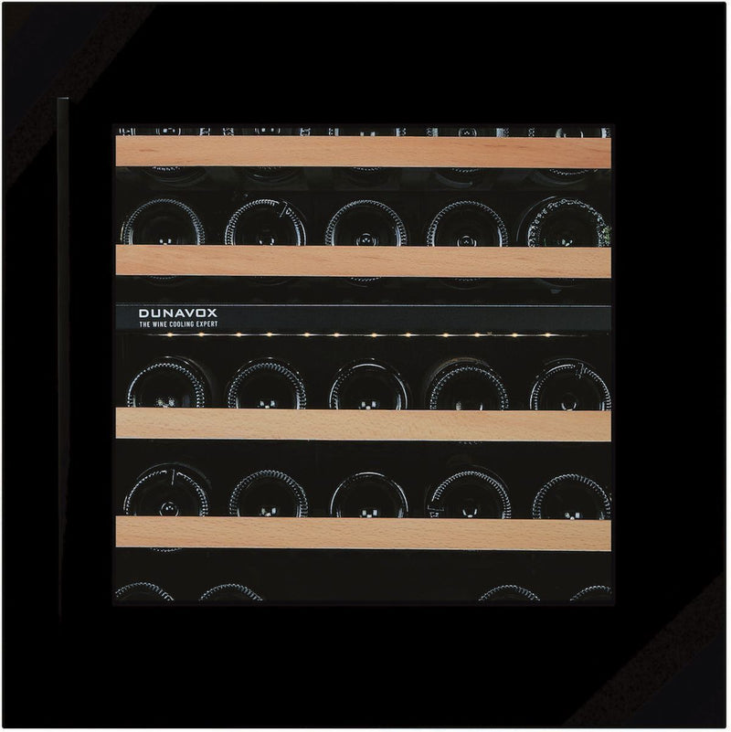 Dunavox Built In Wine Cooler DXJ-26-69DB - Black Glass