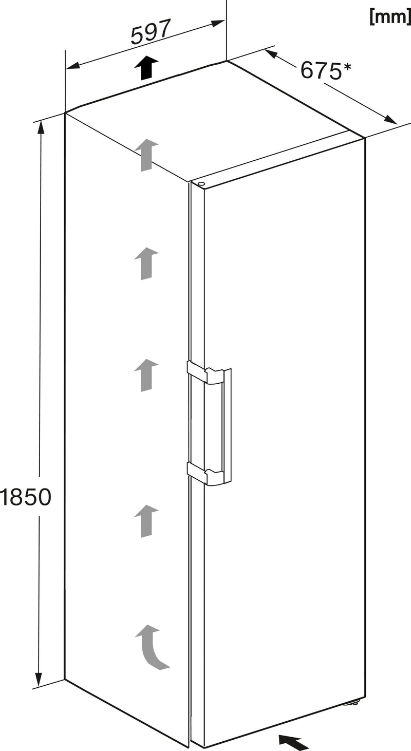 Miele Freestanding Larder Fridge KS4383DD-EL - Silver